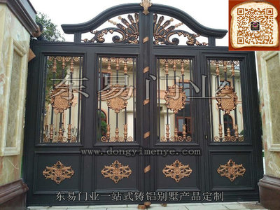 别墅大门安装实景实例_工程案例-欧园居金属制品
